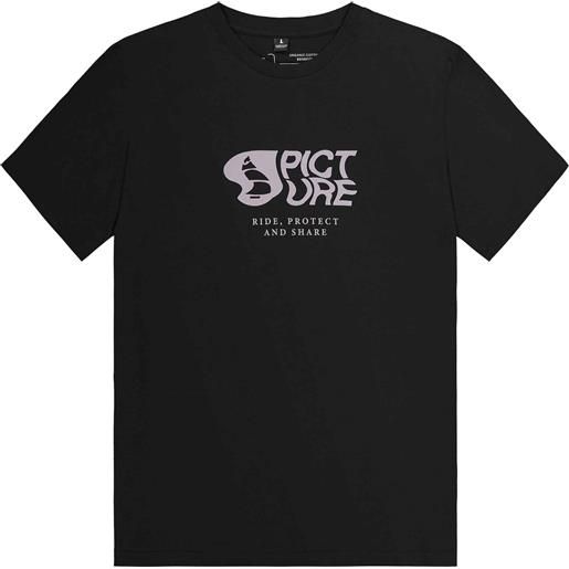 Picture Organic Clothing - t-shirt leggera in cotone organico - basement refla tee black per uomo in cotone - taglia s, m, l, xl, xxl - nero