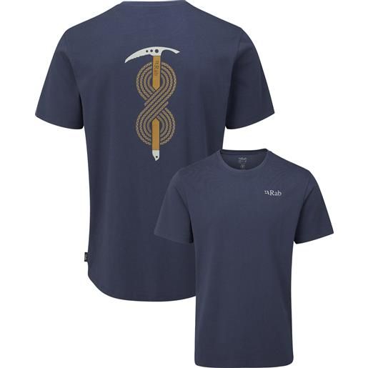 Rab - t-shirt leggera in cotone organico - stance axe tee deep ink per uomo in cotone - taglia m, l - blu navy