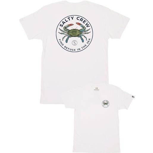 Salty Crew - t-shirt in cotone - blue crabber premium s/s tee white per uomo in cotone - taglia s, m, l - bianco