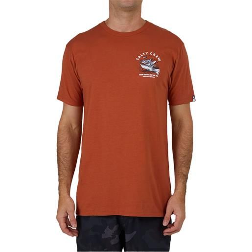 Salty Crew - t-shirt in cotone - hot rod shark premium s/s tee rust per uomo in cotone - taglia s, m, l, xl - arancione