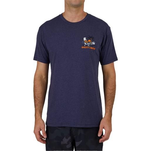 Salty Crew - t-shirt in cotone - siesta premium s/s tee navy heather per uomo in cotone - taglia s, m, l, xl - blu navy
