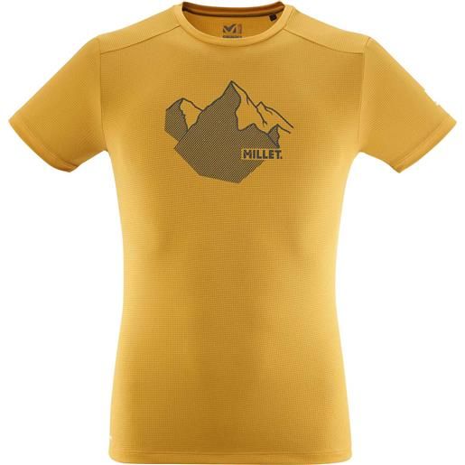 Millet - t-shirt traspirante - summit board tee-shirt ss m safran per uomo - taglia s, m, l, xl, xxl - giallo