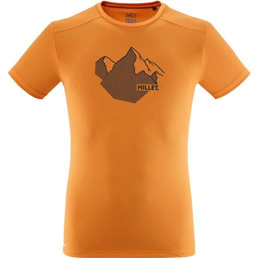 Millet - t-shirt traspirante - summit board tee-shirt ss m maracuja per uomo - taglia m, l, xxl - arancione