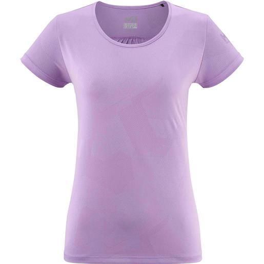 Millet - maglietta da trekking - hiking jacquard tee-shirt ss w vibrant violet per donne in poliestere riciclato - taglia xs, s, m, l - viola