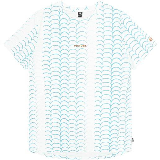 Picture Organic Clothing - t-shirt in cotone biologico - aulden tee water stripes print per donne in cotone - taglia xs, s, m, l - blu