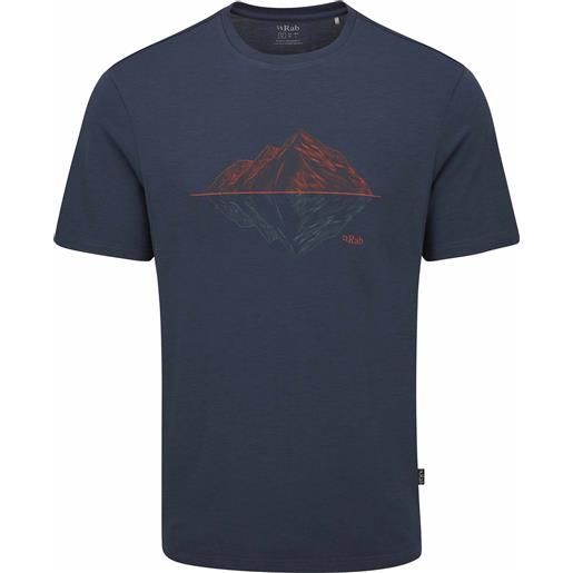 Rab - t-shirt a maniche corte - crimp reflection tee tempest blue per uomo - taglia m, l, xl