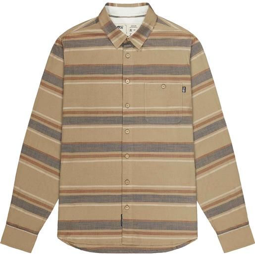 Picture Organic Clothing - camicia in cotone riciclato - tahupo shirt dark stone per uomo in cotone - taglia s, m, l, xl, xxl - beige