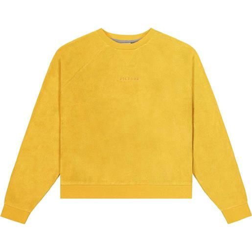 Picture Organic Clothing - felpa in cotone biologico - tiloma crew spectra yellow per donne in cotone - taglia xs, s, m, l - giallo