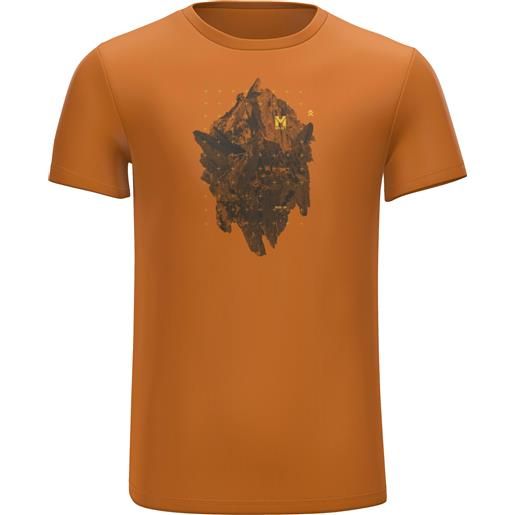 Millet - maglietta da trekking - trekker tee-shirt ss m maracuja per uomo - taglia s, m, l, xl - arancione