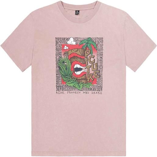 Picture Organic Clothing - t-shirt leggera in cotone organico - wogong tee woodrose per uomo in cotone - taglia s, m, l, xl - rosa