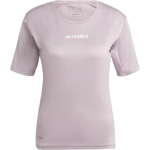 Adidas - maglietta da trekking - multi tee w prlofi per donne - taglia xs, s, m, l - rosa