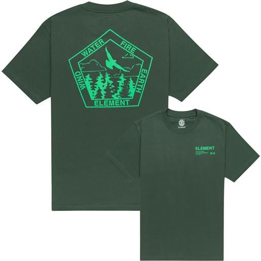 Element - t-shirt in cotone biologico - equipment tee garden topiary per uomo in cotone - taglia s, m, l, xl - verde