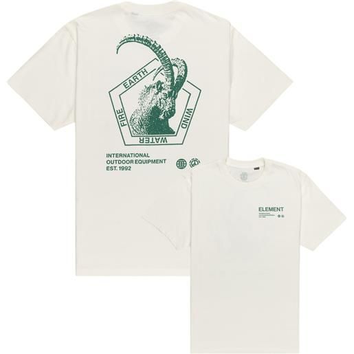 Element - t-shirt in cotone biologico - horned outlook tee egret per uomo in cotone - taglia s, m, l, xl - beige