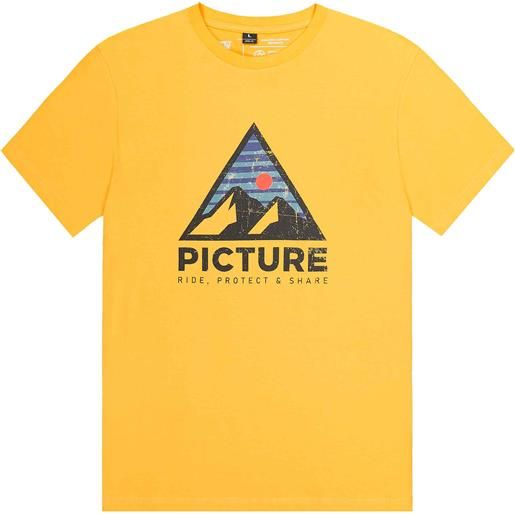 Picture Organic Clothing - t-shirt leggera in cotone organico - authentic tee spectra yellow per uomo in cotone - taglia s, m, l, xl, xxl - giallo