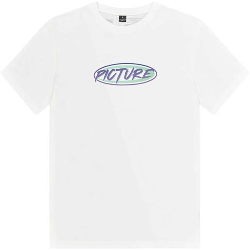 Picture Organic Clothing - t-shirt leggera in cotone organico - basement neon tee white per uomo in cotone - taglia s, m, l, xl, xxl - bianco