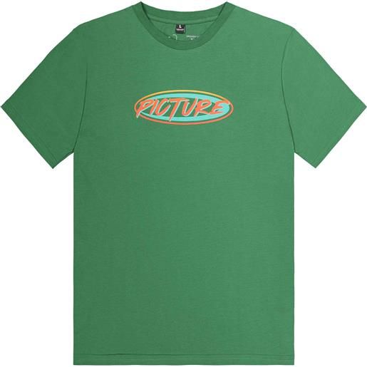 Picture Organic Clothing - t-shirt leggera in cotone organico - basement neon tee verdant green per uomo in cotone - taglia s, m, l, xl, xxl - verde