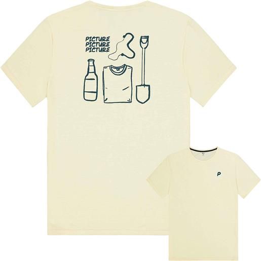 Picture Organic Clothing - t-shirt sportiva - timont ss urban woodash per uomo in pelle - taglia s, m, l, xl, xxl - beige