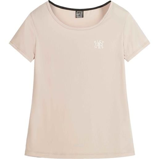 Picture Organic Clothing - t-shirt sportiva - hila tech tee shadow gray per donne - taglia xs, s, m, l - rosa