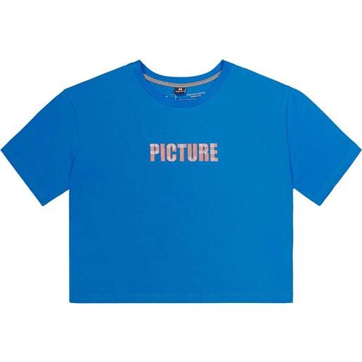 Picture Organic Clothing - t-shirt in cotone biologico - keynee tee skydiver per donne in cotone - taglia xs, s, m, l - blu