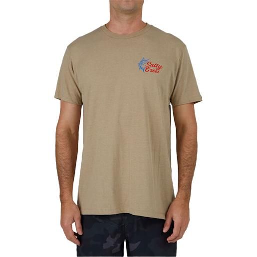 Salty Crew - t-shirt in cotone - jackpot standard s/s tee khaki heather per uomo in cotone - taglia s, m, l, xl - kaki