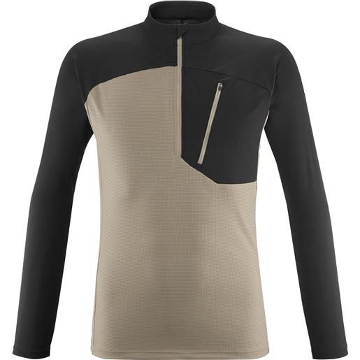 Millet - t-shirt tecnica - morpho zip ls m dorite black per uomo - taglia s, m, l, xl - nero