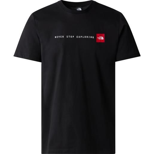 The North Face - t-shirt in cotone - m s/s never stop exploring tee tnf black per uomo in cotone - taglia s, m, l, xl, xxl - nero