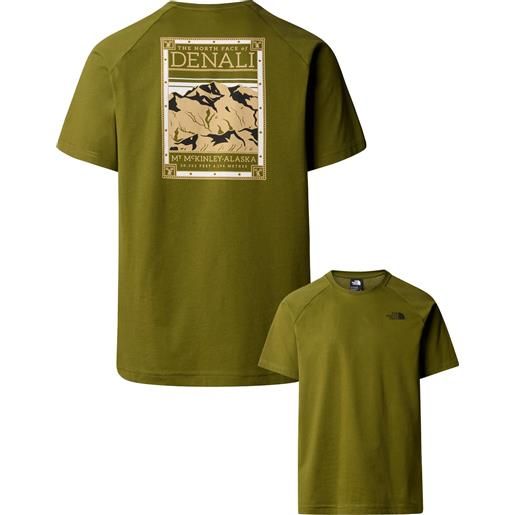 The North Face - t-shirt in cotone - m s/s north faces tee forest olive per uomo in pelle - taglia s, m, l, xl, xxl - kaki