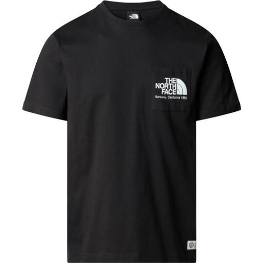 The North Face - t-shirt in cotone - m berkeley california pocket s/s tee tnf black per uomo in cotone - taglia s, m, l, xl, xxl - nero