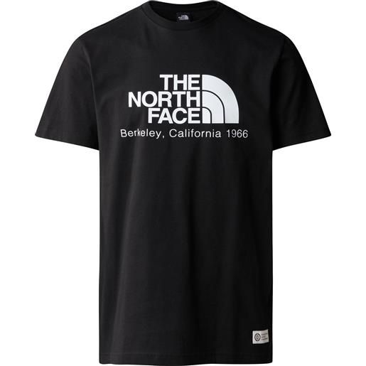 The North Face - t-shirt in cotone - m berkeley california s/s tee- in scrap tnf black per uomo in cotone - taglia s, m, l, xl - nero