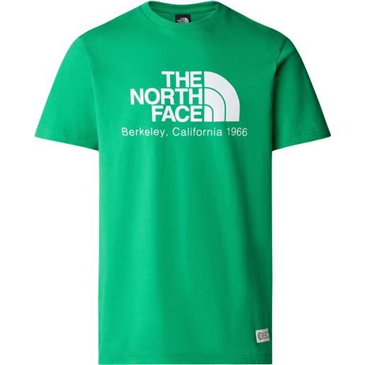 The North Face - t-shirt in cotone - m berkeley california s/s tee- in scrap optic emerald per uomo in cotone - taglia s, m, l, xl - verde