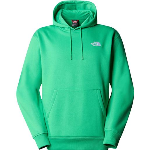The North Face - felpa con cappuccio - m essential hoodie optic emerald per uomo in cotone - taglia s, m, l, xl - verde
