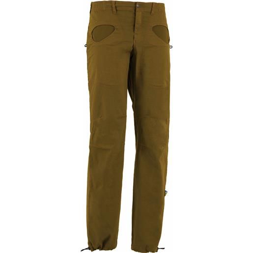 E9 - pantaloni da arrampicata - rondo flax 2 caramel per uomo in cotone - taglia xs, s, m, l - marrone