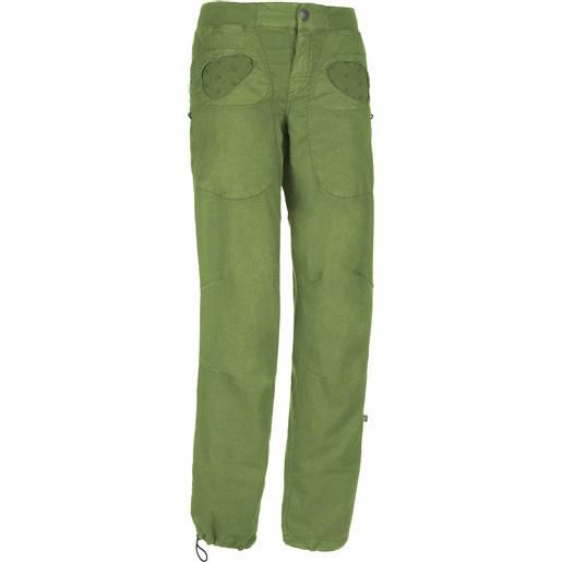 E9 - pantaloni da arrampicata stretch - onda flax greenapple per donne in cotone - taglia xs, s, m, l - verde