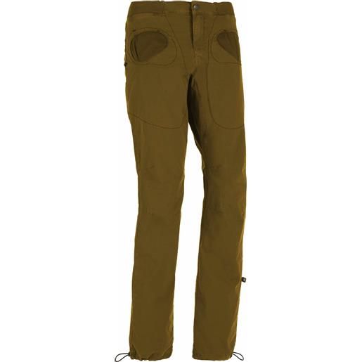 E9 - pantaloni da arrampicata stretch - rondo slim caramel per uomo in cotone - taglia xs, m, l - marrone