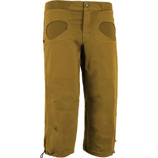 E9 - pantaloni 3/4 da arrampicata elasticizzati da uomo - r3.2 caramel per uomo in cotone - taglia xs, s, m, l - marrone