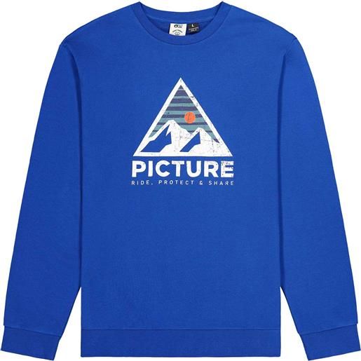 Picture Organic Clothing - felpa in cotone biologico - authentic crew blue web per uomo in cotone - taglia s, m, l, xl