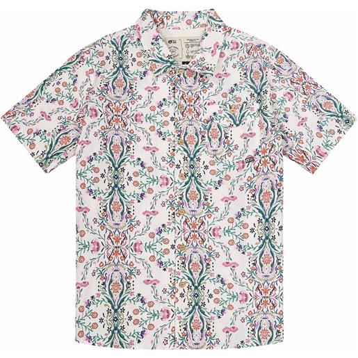 Picture Organic Clothing - camicia in cotone biologico - mataikona ss shirt morocco print per uomo in cotone - taglia s, m, l, xl - rosa