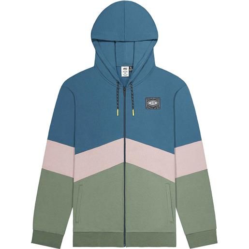 Picture Organic Clothing - felpa con cappuccio - klob zip hoodie roc blue per uomo in cotone - taglia s, m, l, xl