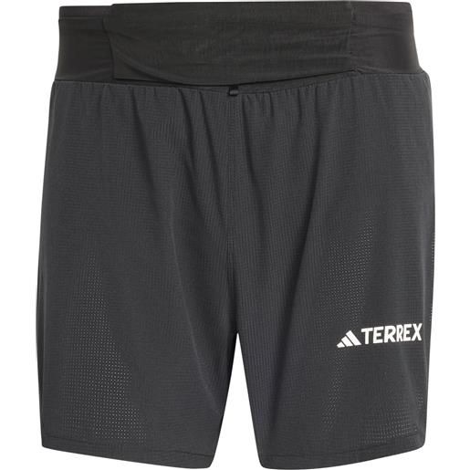Adidas - short de trail/running - techrock pro short m black per uomo - taglia m - nero