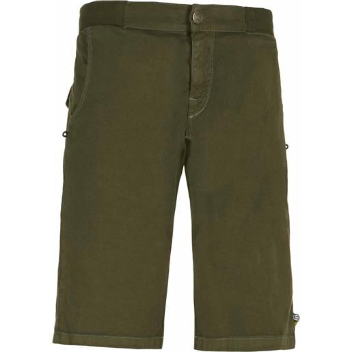 E9 - pantaloncini da arrampicata urban - kroc flax land per uomo in cotone - taglia xs, s, m - marrone