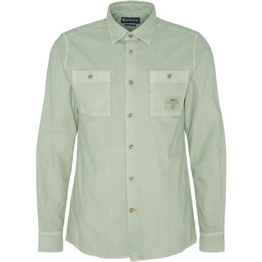 Barbour - camicia in cotone - bentham shirt agave green per uomo in cotone - taglia m, l, xl - verde