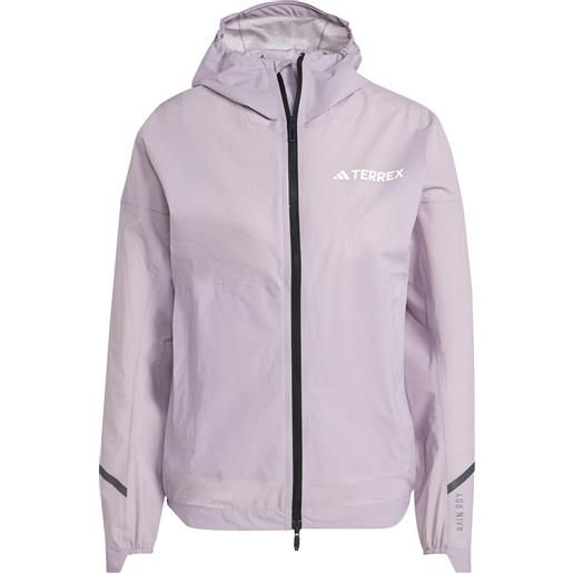 Adidas - giacca da trail/running da donna - xperior light rain jacket w prlofi per donne in pelle - taglia xs, s, m, l - viola