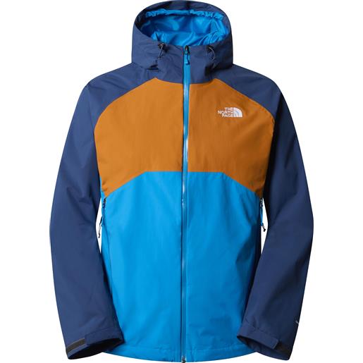 The North Face - giacca da trekking impermeabile e traspirante - m stratos jacket skyline blue/desert rust/shady blue per uomo - taglia m, l, xl