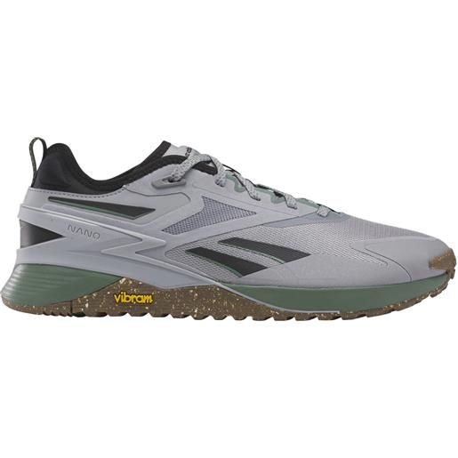 Reebok - scarpe da ginnastica comode - nano x3 adventure pugry4/black/tree green per uomo - taglia 40,41,42,42.5,43,44,45 - grigio