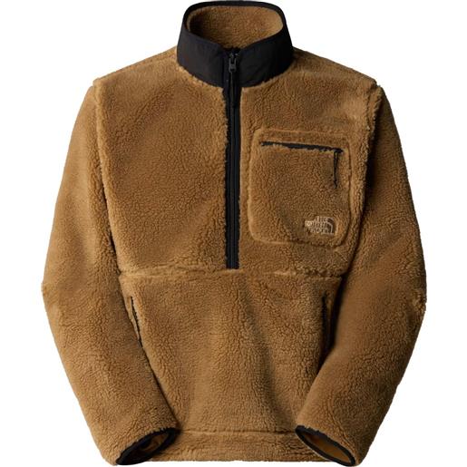 The North Face - giacca in pile spessa - m extreme pile pullover tnf black/utility brown per uomo - taglia s, m, l, xl - nero