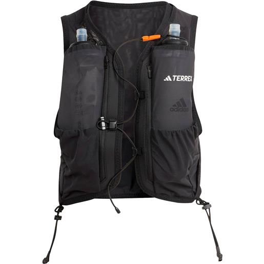 Adidas - gilet di idratazione - trail vest 5l black - taglia s, m - nero