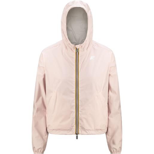 K-Way - giacca reversibile - laurette eco plus double beige lt - pink per donne in nylon - taglia m, l