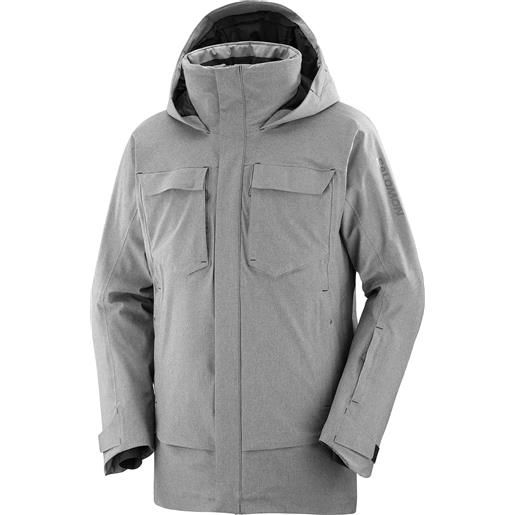 Salomon - giacca da sci isolante - stance cargo jacket m deep black heather per uomo - taglia s - nero