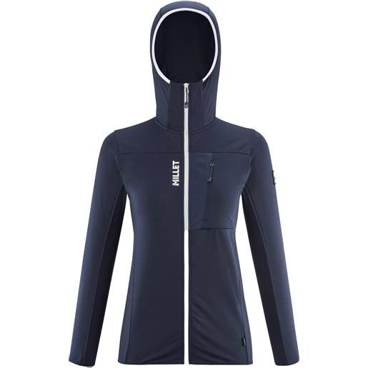 Millet - pile termoregolante polartec® - trilogy lightgrid hoodie w saphir per donne - taglia s, m - blu navy