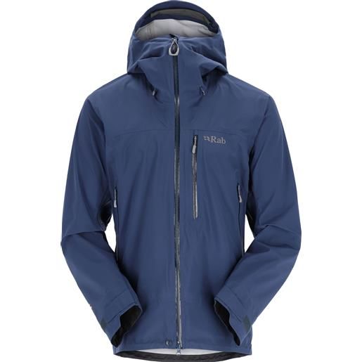Rab - giacca protettiva impermeabile e traspirante - firewall jacket deep ink per uomo - taglia s, m, l, xl - blu navy